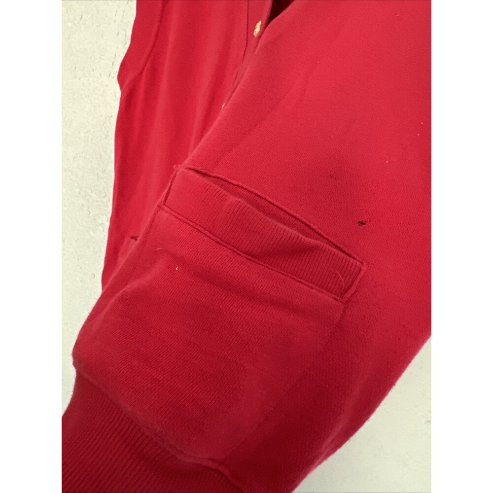 Vintage Men's Golf Vest Button Up Sweater Pinehurst Line-up Red Gold Size M - Picture 10 of 11